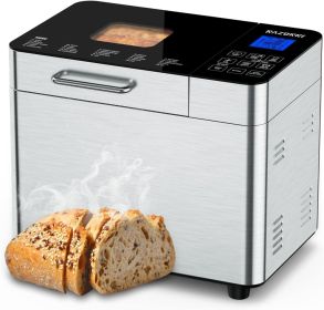 Razorri Bread Maker Machine Stainless Steel UL Certified, Nonstick Bread Pan, Homemade 2Lbs Breadmaker, Gluten-Free Setting