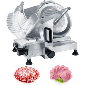 10" Stainless Steel Blade Electric Deli Meat Cheese Food Ham Slicer Commercial and for Home use ZBS-10A