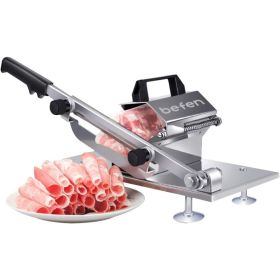 Meat Slicer, befen Upgraded Stainless Steel Meat Cutter Beef Mutton Roll for Hot Pot KBBQ Food Slicer Slicing Machine