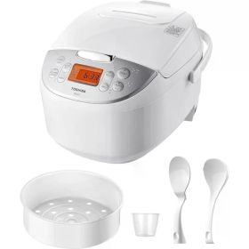 Toshiba Rice Cooker 6 Cup Uncooked â€“ Japanese Rice Cooker with Fuzzy Logic Technology, 7 Cooking Functions