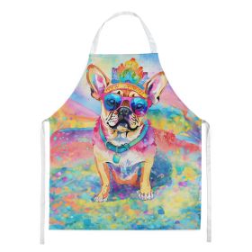 Pug Hippie Dawg Apron Cooking Kitchen Server Baking Crafts Gardening for Adult Women Men, Unisex, Large, Multicolor