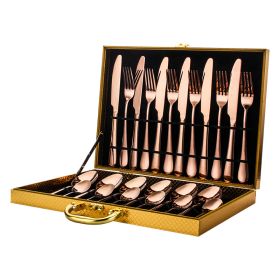 High-end tableware 24 piece set (Option: 4 Piece Green)