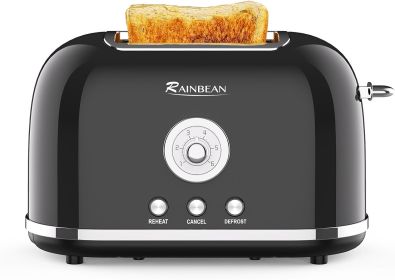 Toaster 2 Slice Retro Toaster Stainless Steel With 6 Bread Shade Settings And Bagel Cancel Defrost Reheat Function, Cute Bread Toaster With Extra Wide (Option: 4 Piece Green)