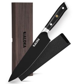 8 Inch Chef Knife Japanese Chef's Knife 7Cr17MoV High Carbon Steel Japanese Knife Full Tang G10 Handle Black Titanium Coated Blade Professional Cookin (Option: 4 Piece Green)