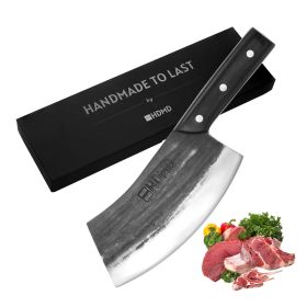 HDMD Cleaver Knife Meat Cleaver Knife For Meat Cutting, Real Hand Forged Knife High Carbon Steel Knife, Butchers Knife Meat Knife For Home And Outdoor (Option: 4 Piece Green)