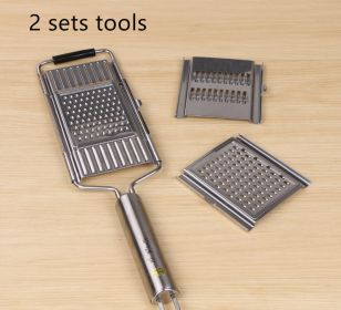 Stainless Steel Grater, Vegetable And Fruit Slicer, Peeler (Option: 4 Piece Green)