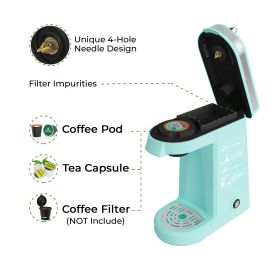 Single Serve Coffee Maker For K Capsule And Ground Coffee (Color: Black)