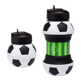 Sports Water Bottle, Silicone Collapsible Spherical Drinking Mug, Leak-proof Squeezable Shockproof, Basketball Soccer Baseball Billiards Volleyball Go (Option: 4 Piece Green)